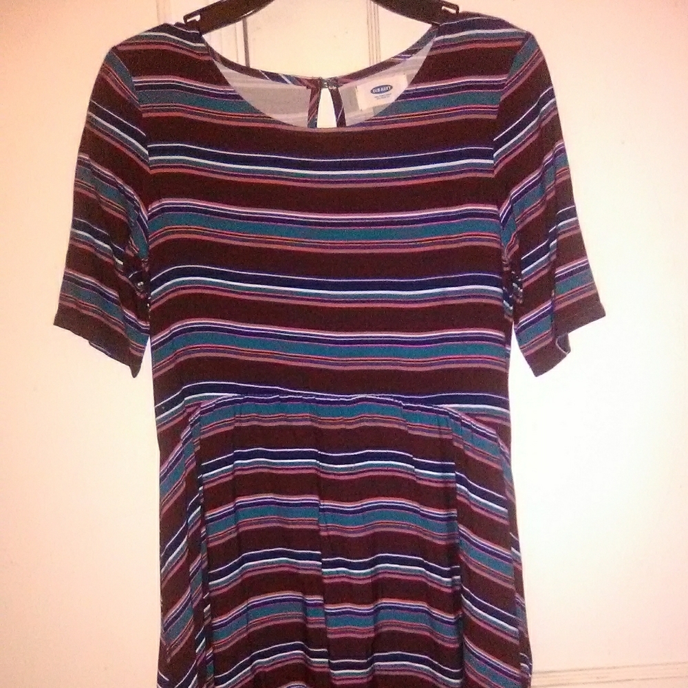😘Girls cute multi colored stripped dress😍